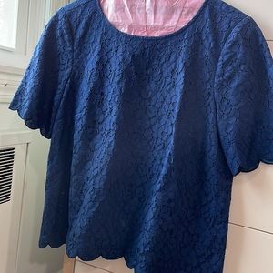 Madewell navy eyelet top, size SMALL